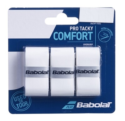 Babolat Pro Tour Comfort Overgrips 3 Pack White