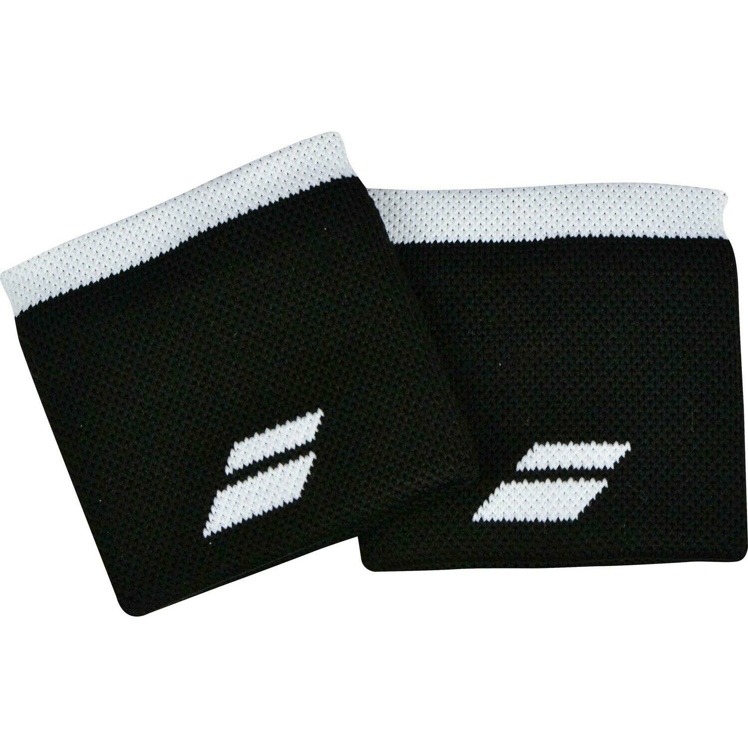 Babolat Logo Wristbands Pair - Black/White