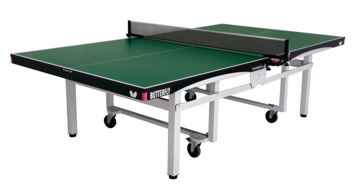 Butterfly Centrefold 25 Rollaway Table Tennis Table, Colour: Green