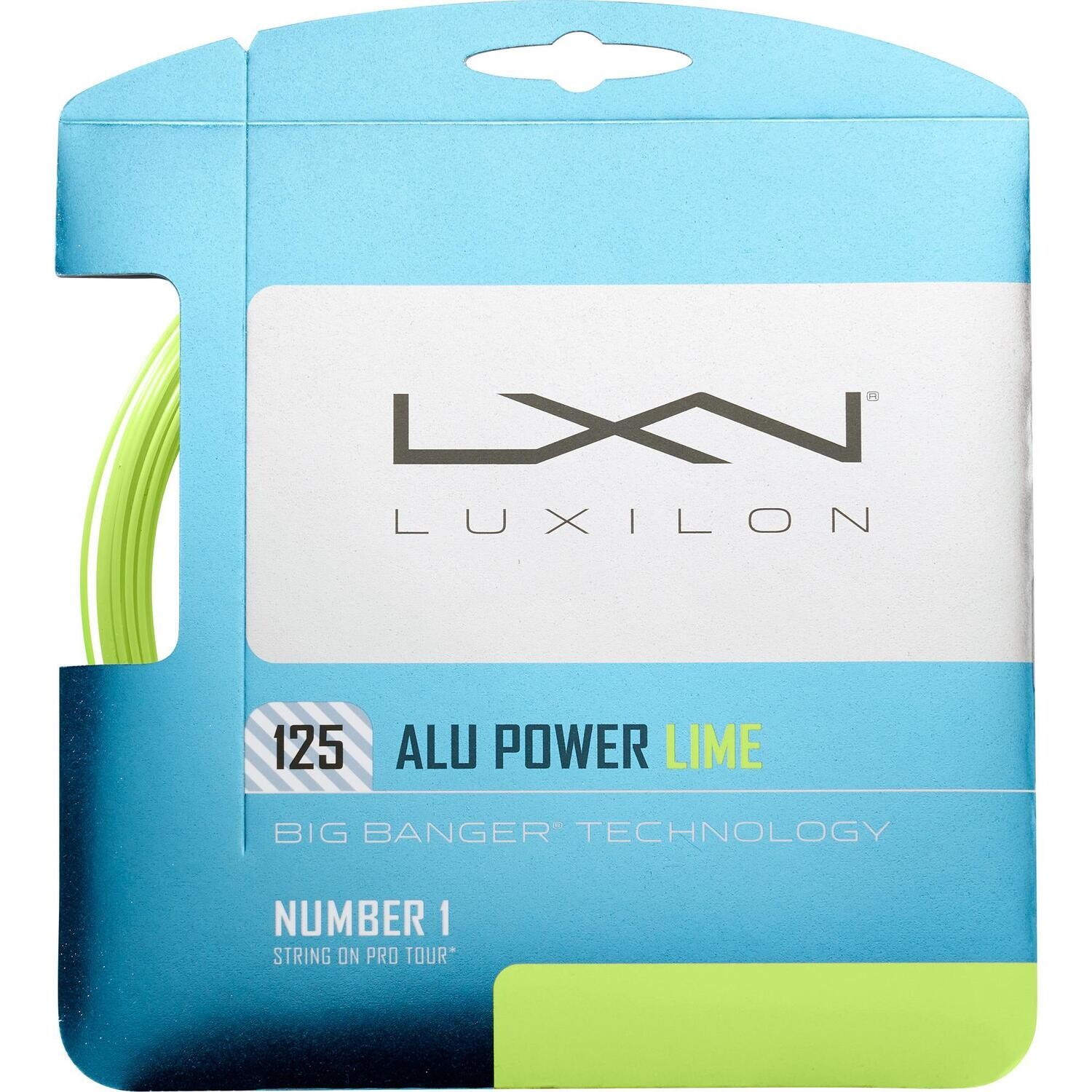 Luxilon Alu Power 125 Tennis String Set - Lime