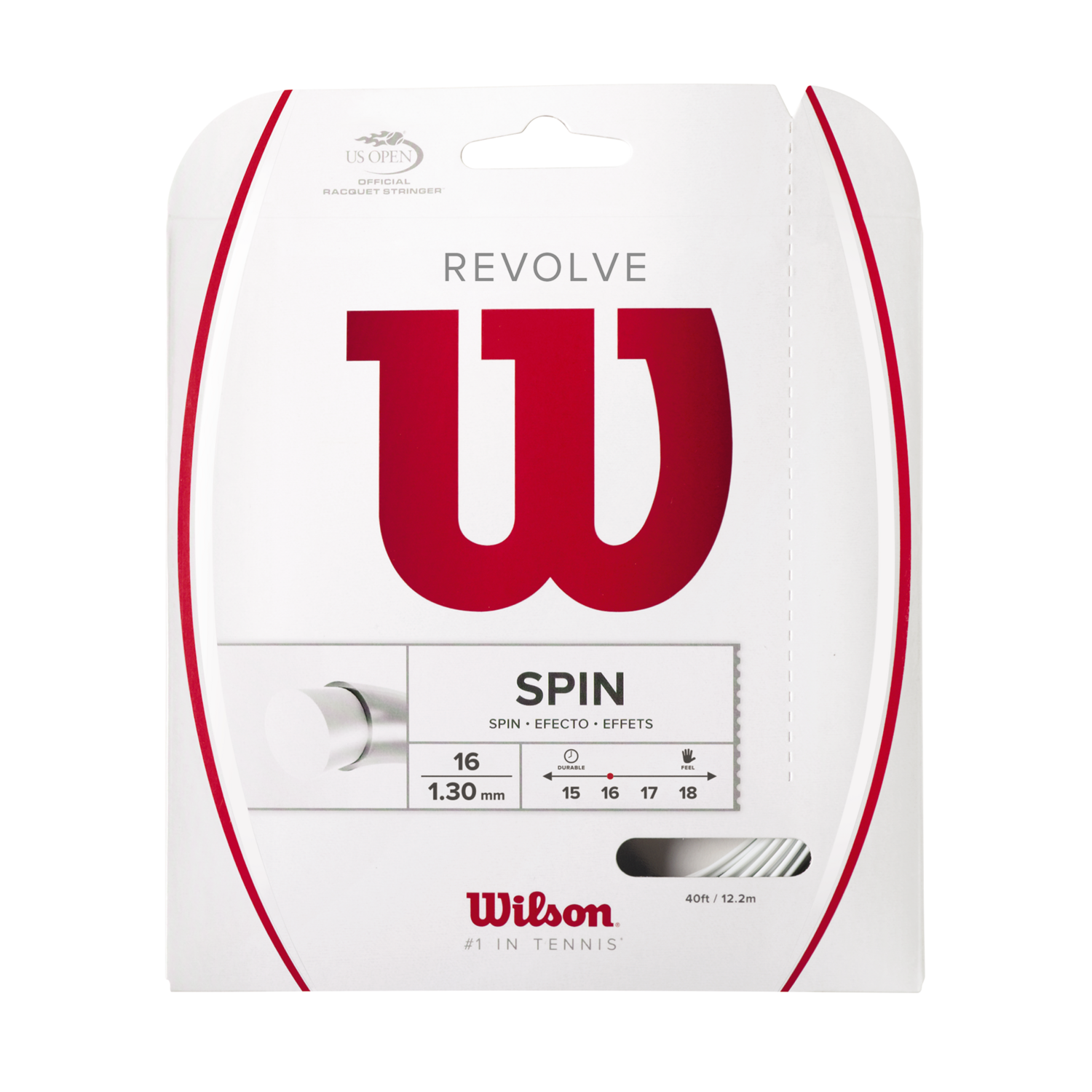 Wilson Revolve 16 Tennis String Set - White