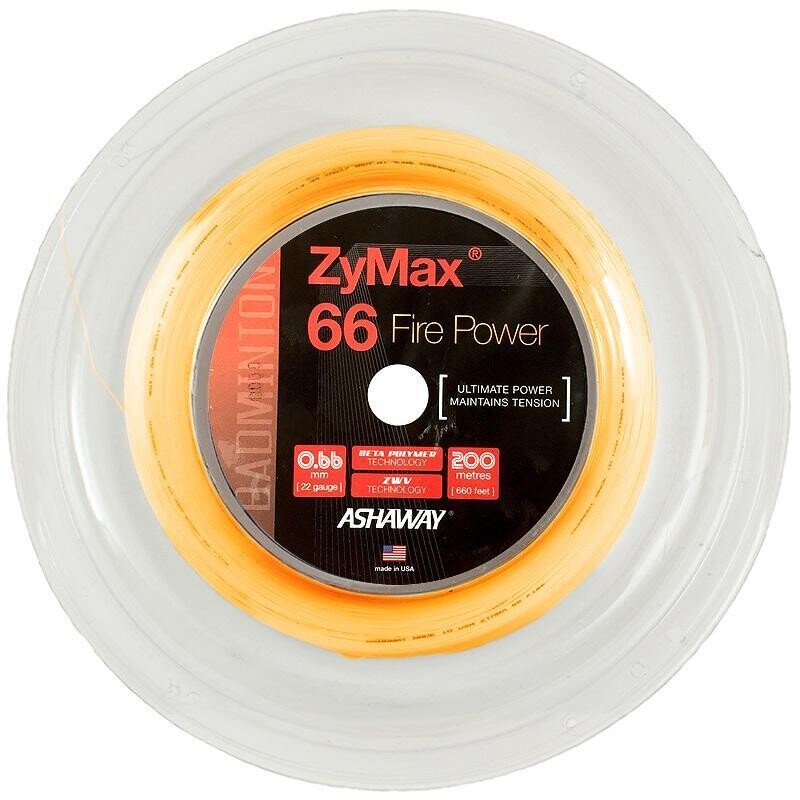 Ashaway Zymax 66 Fire Power Badminton String Reel - Orange