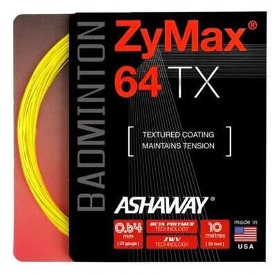 Ashaway Zymax 64 TX Badminton String Set - Yellow