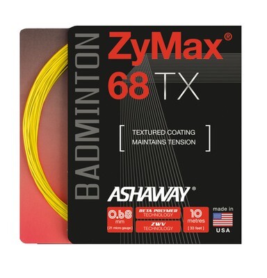 Ashaway Zymax 68 TX Badminton String Set - Yellow