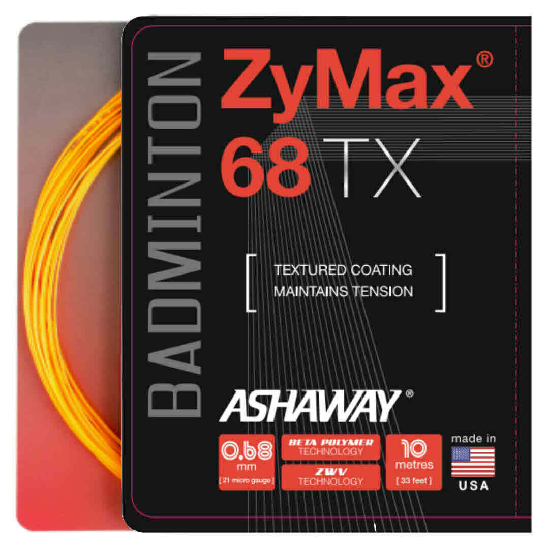 Ashaway Zymax 68 TX Badminton String Set - Orange