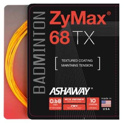 Ashaway Zymax 68 TX Badminton String Set - Orange