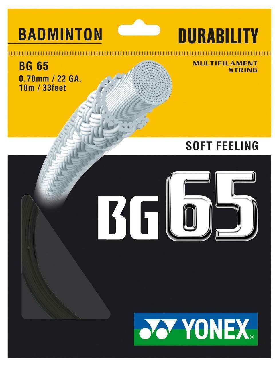 Yonex BG65 Badminton String Set - Black
