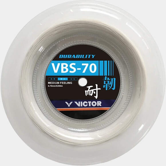 Victor VBS 70 Badminton String - 200m Reel - White