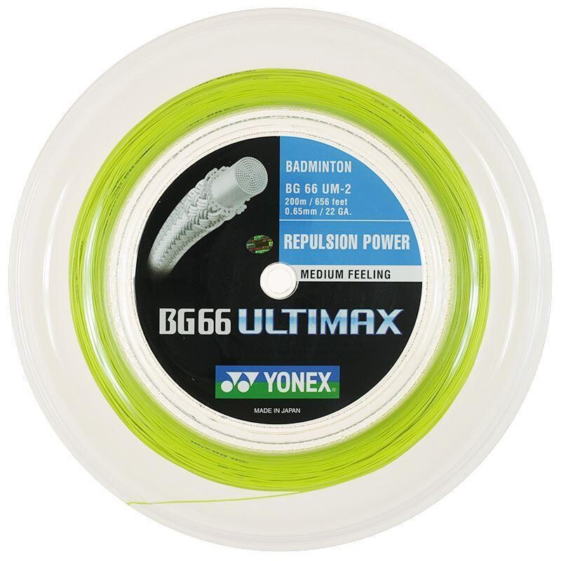 Yonex BG66 Ultimax Badminton String Yellow - 200m Reel