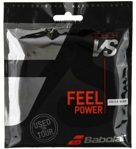 Babolat VS Touch 1.30 Natural Gut Tennis String Set - Black