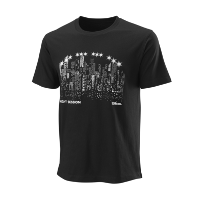 Wilson Night Skyline Tech Men&#39;s Tee - Black