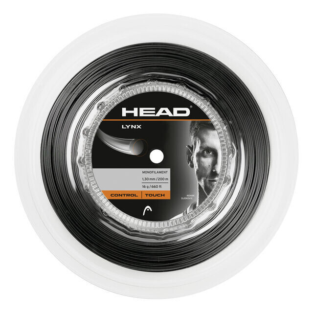 Head Lynx Tour 1.25mm Reel Tennis String - 200m Black