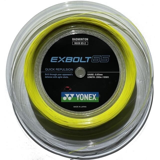 Yonex Exbolt 65 Badminton String Reel 200m - Yellow
