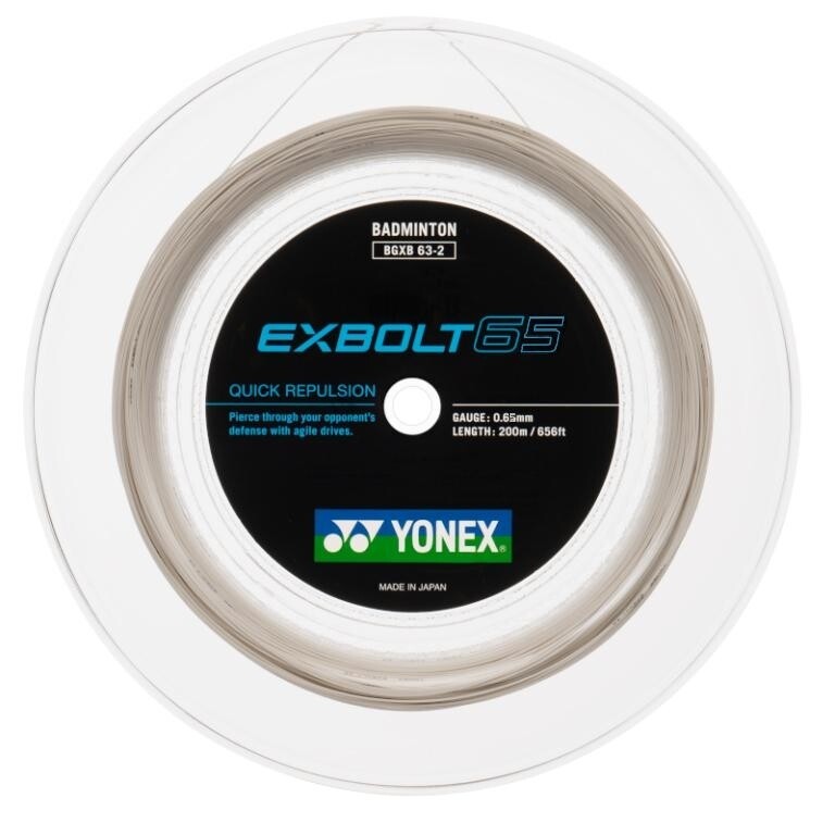 Yonex Exbolt 65 Badminton String Reel 200m - White