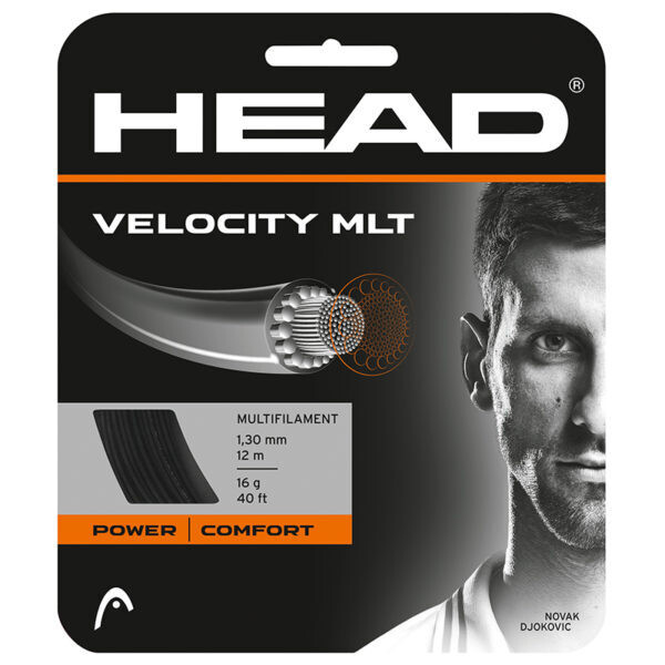 Head Velocity MLT 1.30mm Tennis String Set - 12m Black
