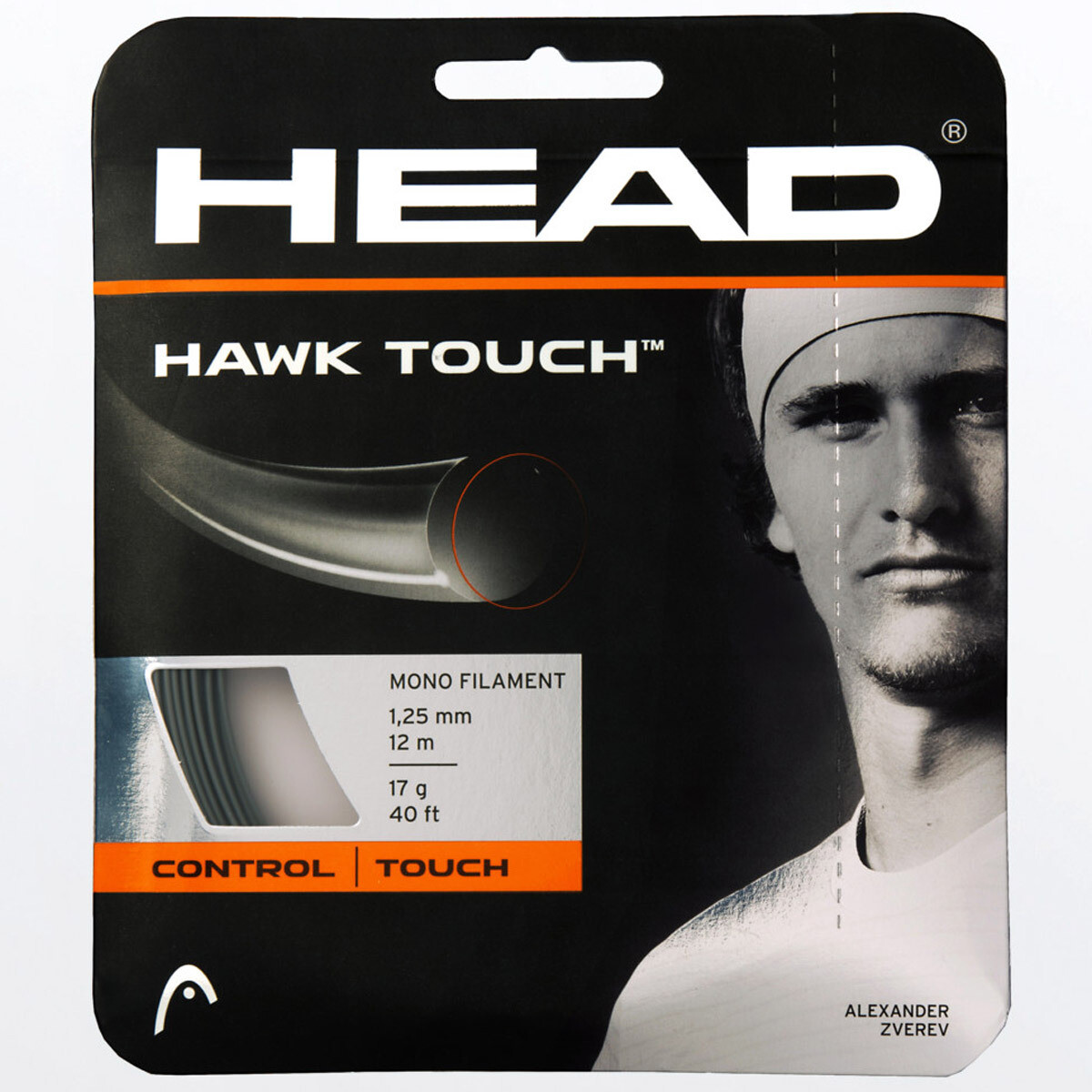 Head Hawk Touch 1.25mm Tennis String Set - 12m Anthracite