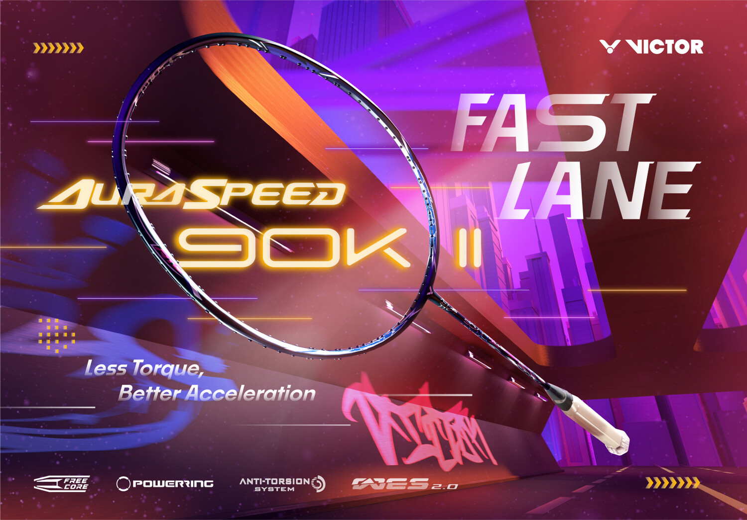 Victor AuraSpeed 90K II B Badminton Racket -  Pre Order