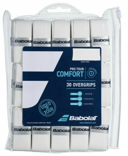 Babolat Pro Tour Comfort Overgrips - 30 Pack White