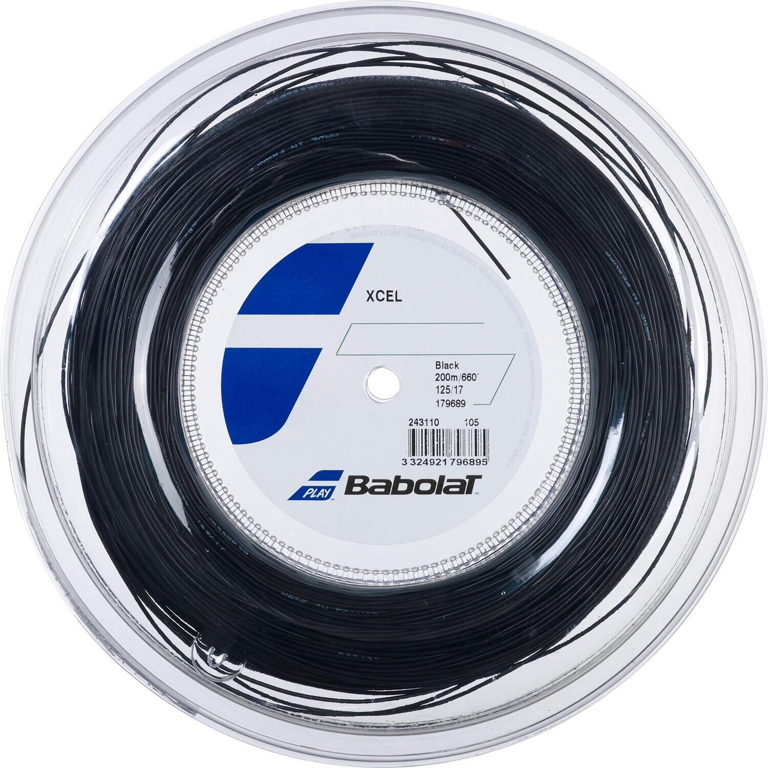 Babolat XCEL Tennis String 1.25mm - 200m Reel Black