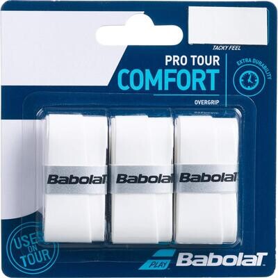 Babolat Pro Tour Comfort Overgrips (3 Pack) White