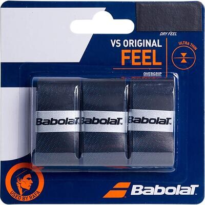 Babolat VS Original Feel Overgrips - 3 Pack Black/Blue