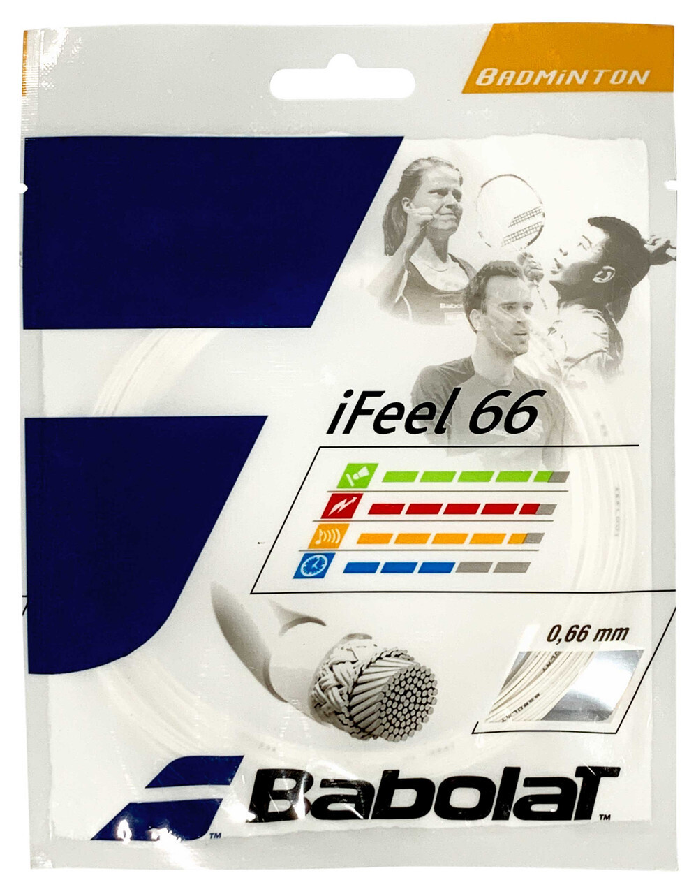 Babolat iFeel 66 Badminton String Set - White