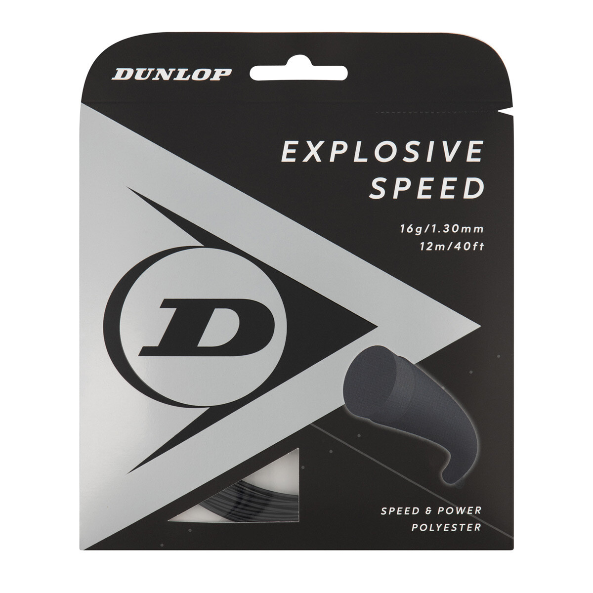 Dunlop Explosive Speed 1.30mm Tennis String Set - Black