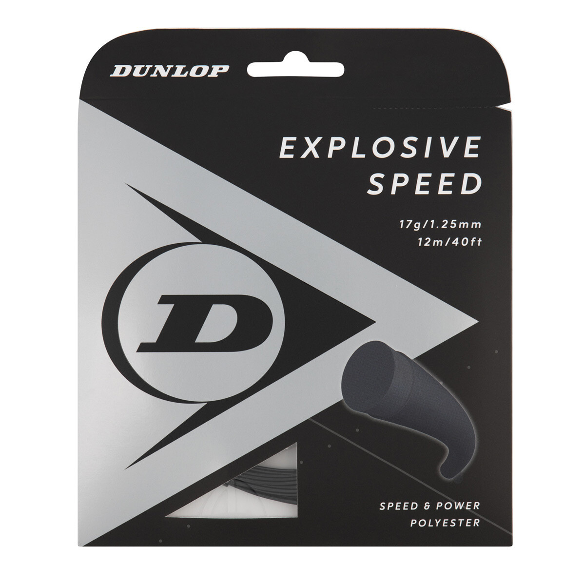 Dunlop Explosive Speed 1.25mm Tennis String Set - Black