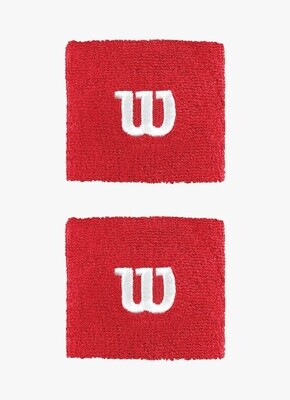 Wilson W Wristbands Pair - Red