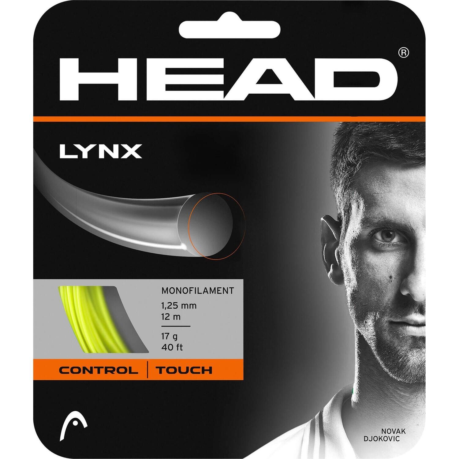 Head Lynx 1.25mm Tennis String Set - 12m Yellow