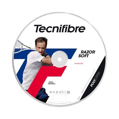 Tecnifibre Razor Soft 130 Tennis String 200m Reel - Black