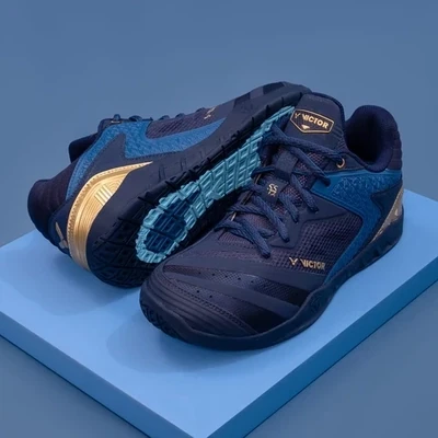 Victor P9200 III 55 BX Badminton Shoes (55th Anniversary Special Edition) - Medieval Blue/Gold