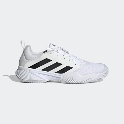 Adidas Barricade Men's Tennis Shoes - Cloud White/Core Black/Matte Silver