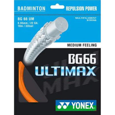 Yonex BG66 Ultimax Badminton String Set - Orange