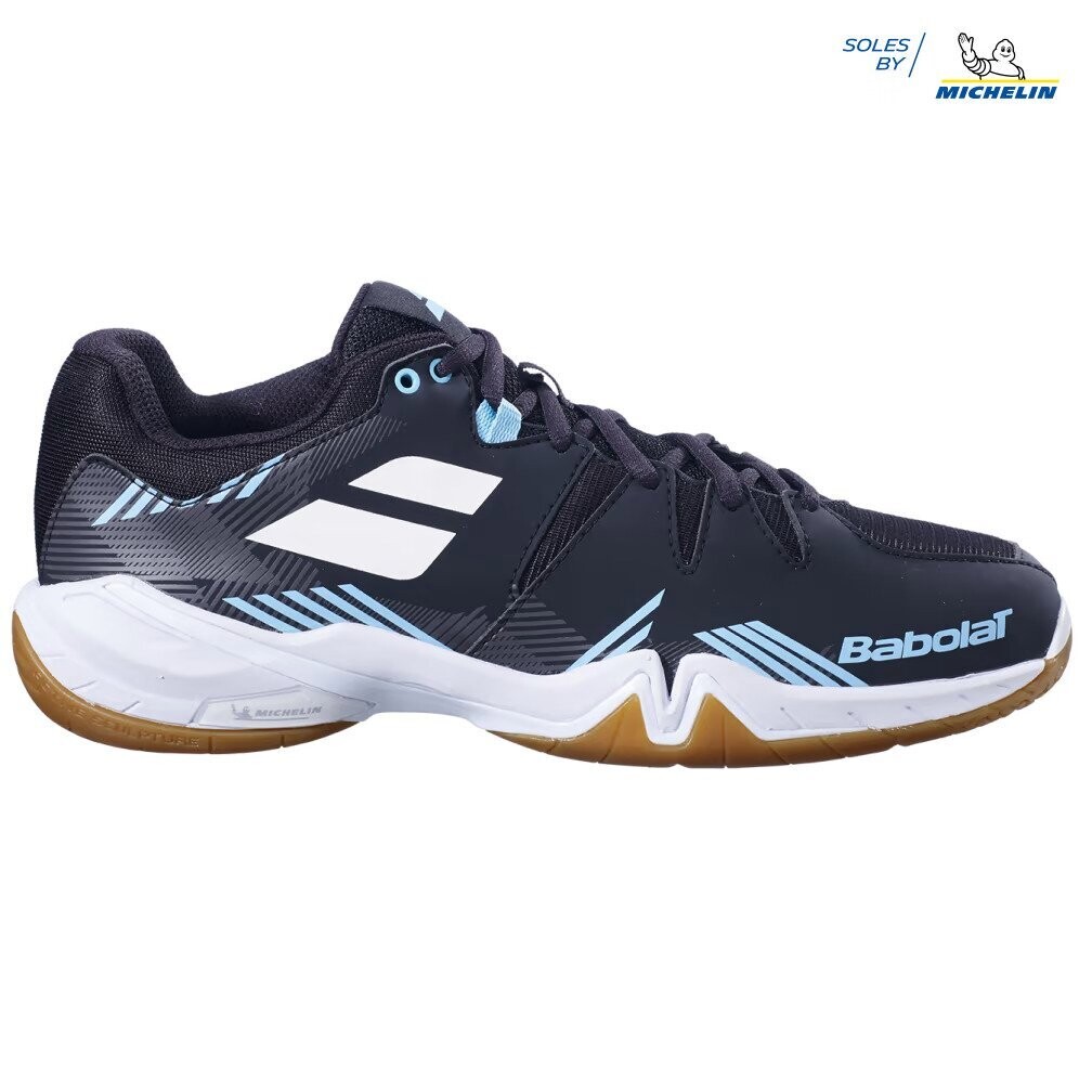 Babolat Shadow Spirit Men&#39;s Badminton Shoes - Black/Light Blue