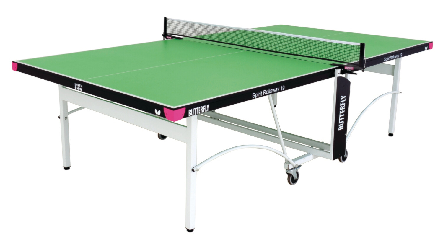 Butterfly Spirit 19 Indoor Rollaway Table Tennis Table, Colour: Green