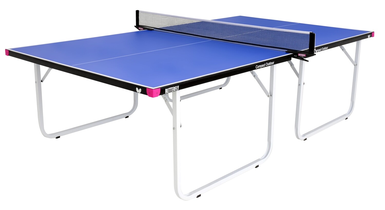 Butterfly Compact 10 Outdoor Wheelaway Table Tennis Table, Colour: Blue