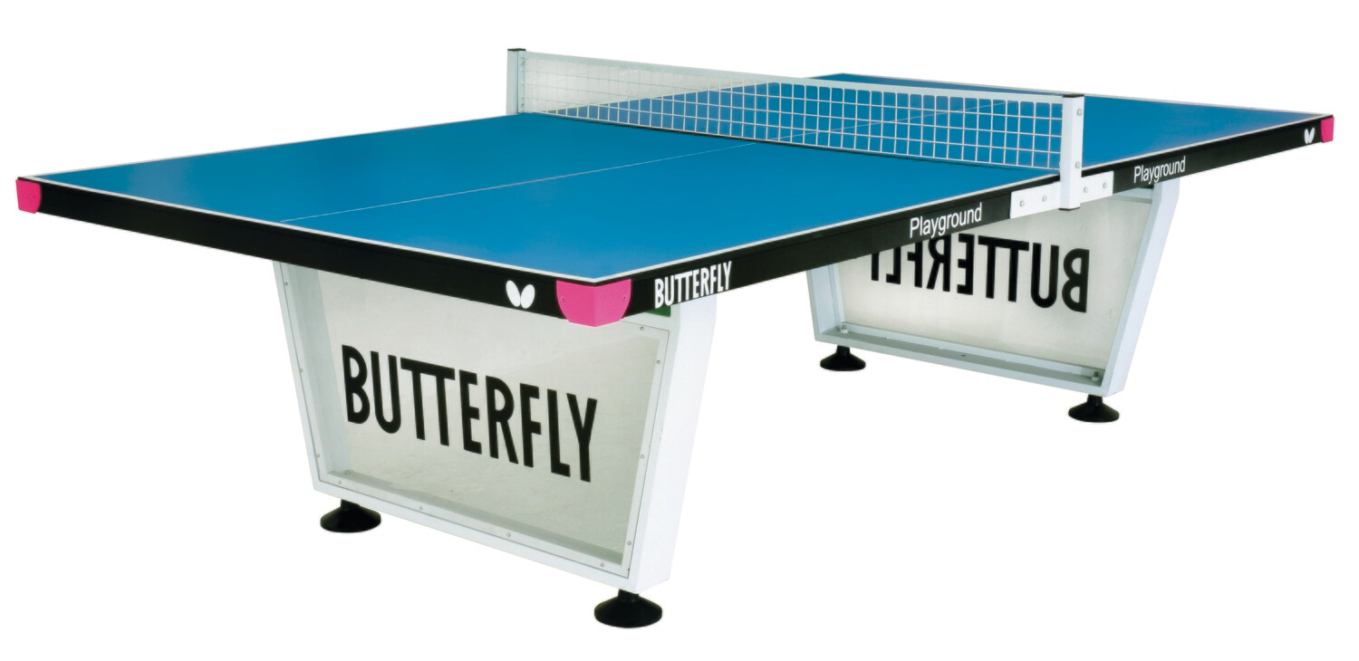 Butterfly Playground Outdoor Table Tennis Table, Colour: Blue