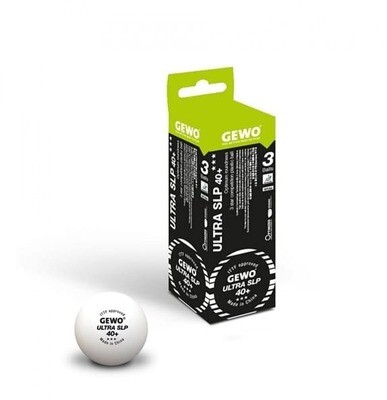 Table Tennis Balls: Gewo Ultra Seamless 40+ 3 star White x 3