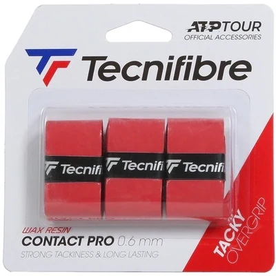 Tecnifibre Contact Pro Overgrips Red - 3 Pack