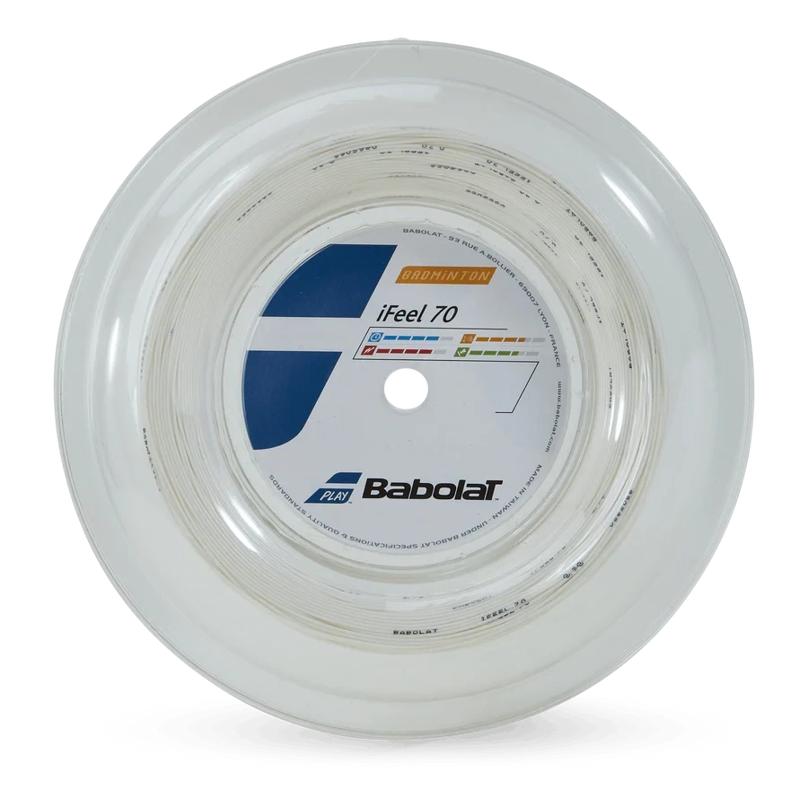 Babolat iFeel 70 Badminton String Reel 200m - White