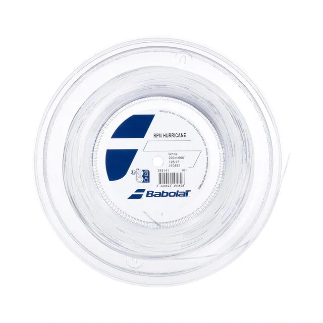 Babolat RPM Hurricane Tennis String 200m Reel - White