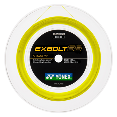 Yonex Exbolt 68 Badminton String Reel 200m - Yellow