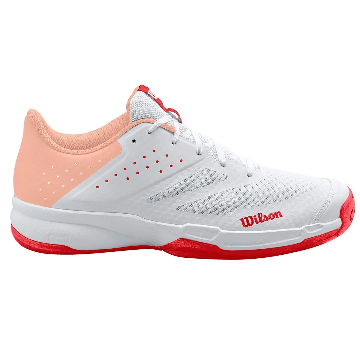 Wilson Kaos Stroke 2.0 Women's Tennis Shoes - White/ Peach - Picture 5 of 10