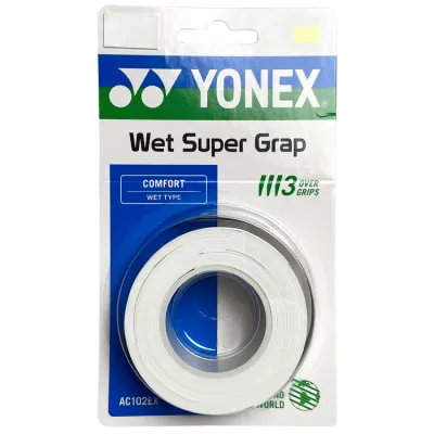 Yonex Wet Super Grap White - 3 Pack