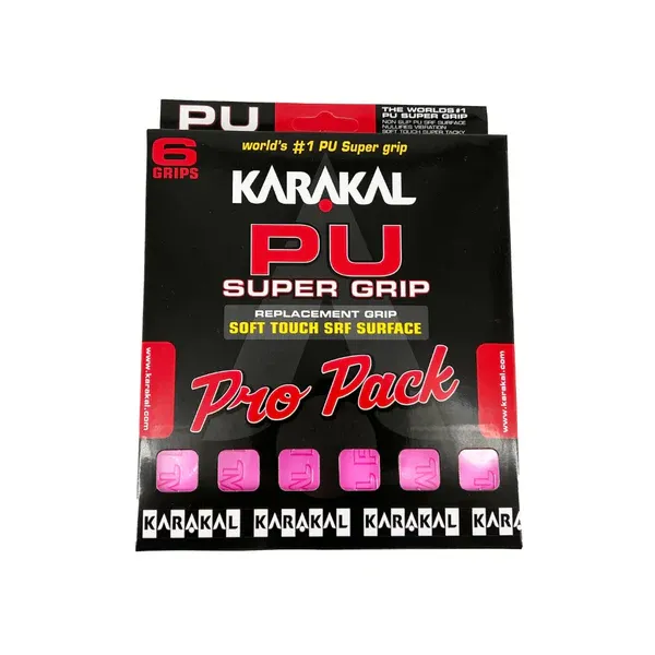 Karakal PU Super Grips Pro Pack of 6 Pink