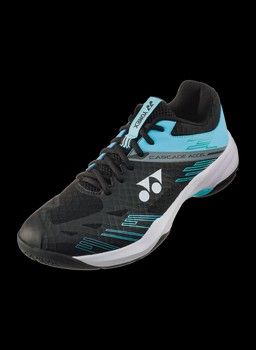 Yonex Power Cushion Cascade Accel Wide Court Shoes - Black/Ice Blue