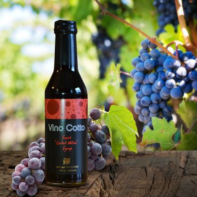 Vino Cotto (Naturally-Sweet, Cooked Wine Syrup) -  8 oz. (236.6mL) - 1 Bottle (Shipping Included)