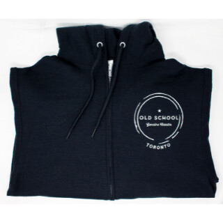 Old School Zip Up Hoodie - Unisex Large