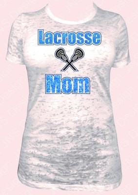 Lacrosse Mom Rhinestone/Vinyl T-shirt